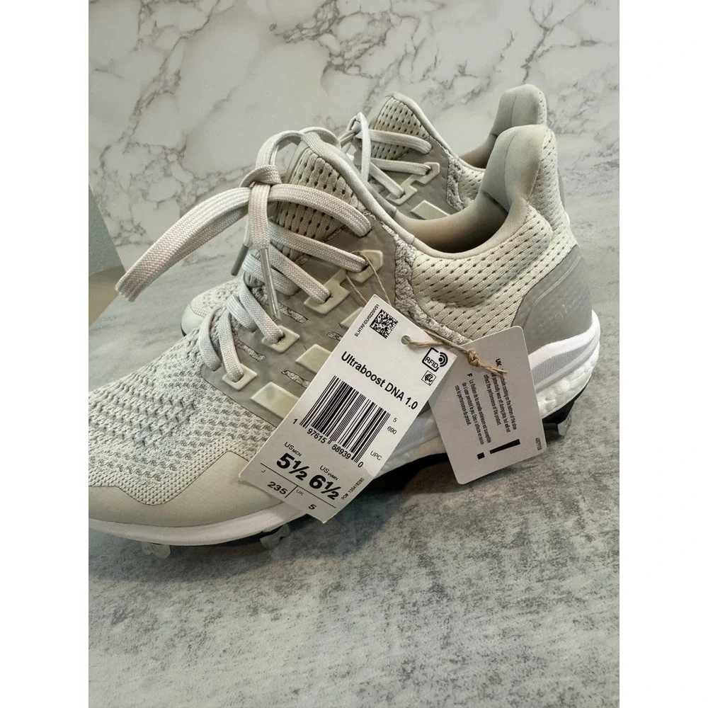 Adidas Ultraboost DNA 1.0 Baseball Cleats Grey IH8207 Mens 5.5 Womens 6.5 New
